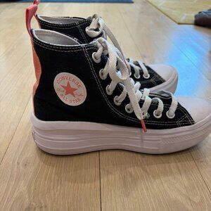 Converse Chuck Taylor All Star Move Platform High Black Pink Salt GIRL SIZE 4